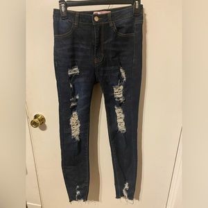 Southern Fried Chics skinny dark wash jeans